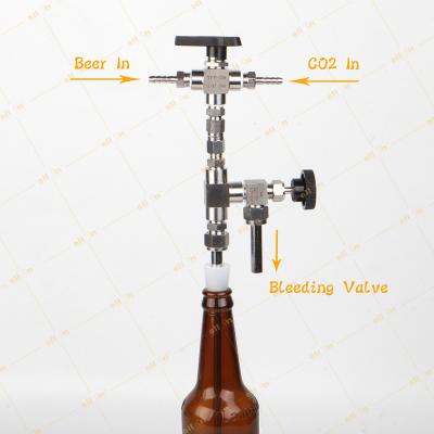 China ALLIN Best Quality Homebrew Beer Equipment Beer Bottling Machine Back Pressure Bottle Filler Beer Gun Isobaric Filling Gun for sale