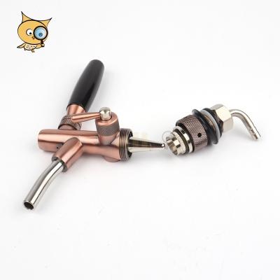 China ALLIN Hot Selling Bar Use Long G5/8 Workable Leg Flow Control Faucet EU Style Bronze Adjustable Beer Faucet For Beer Tower for sale