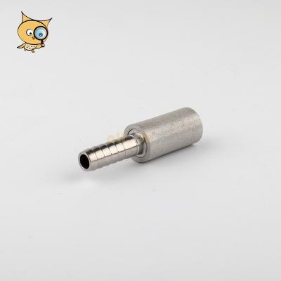 China Viable ALL IN HOUSE Brew Micro 0.5 Micron Oxygenation Carbonation Diffusion Aeration Stone 316L Stainless Steel with Barbed Connection for sale