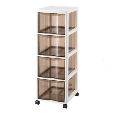 China Stored New Bathroom Storage Box Listing Landing On Multiple Floors Transparent Drawer Type Tool Storage Box With Wheels for sale