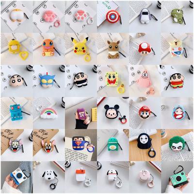 China 2022 Cute Anti-fall Porcelain 3D Cartoon Silicone Character Designs For Air Pods Cover For Apple Airpods 1 2 Case for sale