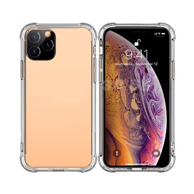 China Shockproof For iPhone12 Transparent Clear Soft TPU Mobile Phone Case Four Corner Cover Armor Shockproof Case For iphone 13 pro case 12 for sale