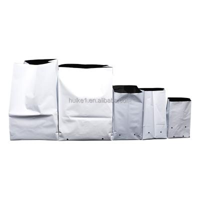 China Big Size Economic White Black Plastic Planting Grow Bag for sale