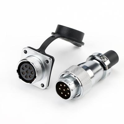 China Automotive WS20 8pin Aviation Connector Male Plug To Female Socket  Power Connector for sale