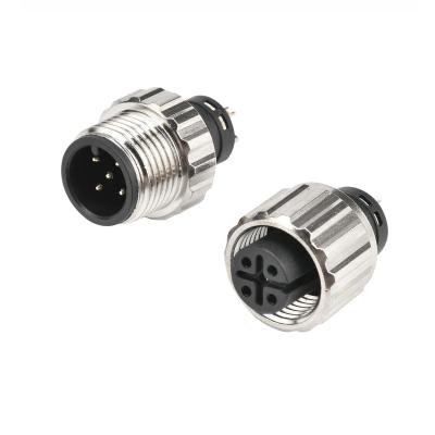 China Automotive M12 5pin A-CODE Industrial waterproof aviation plug 5-core welded sensing waterproof connector for sale