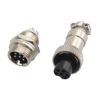 China Automotive GX12-6pin Circular connector 6-core assembled aviation socket Medical device wiring power plug for sale