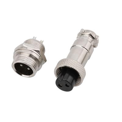 China Automotive Gx12-2pin Aviation plug GX12 Connector 2pin 3pin 4pin 6pin 7pin threaded waterproof connector Male and female connector for sale