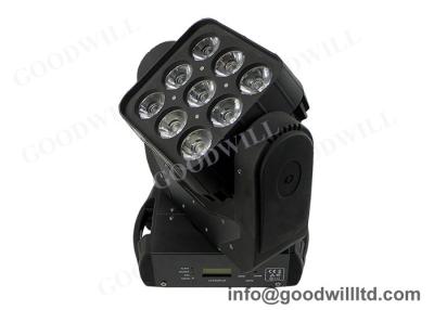 China 16 / 48CH 3x3 RGBW LED Moving Head Lights , 4 in 1 Matrix Led Beam Light for sale