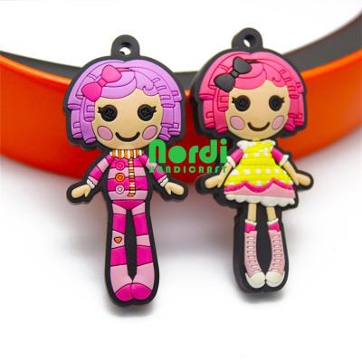 China Custom 2D PVC Rubber Keychain Decoration Soft Logo Cartoon Silicone 3D Key Chain for sale