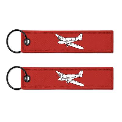 China Promotion Cloth / Motorbike / Promotional Gift Customized High Quality Embroidered Keychains Flight Tag For Airbus for sale