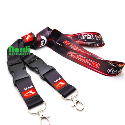 China Custom Promotional Cheap Loose Lanyard Manufacturer Keychain Lanyards With Wc Polyester Flat Logo for sale