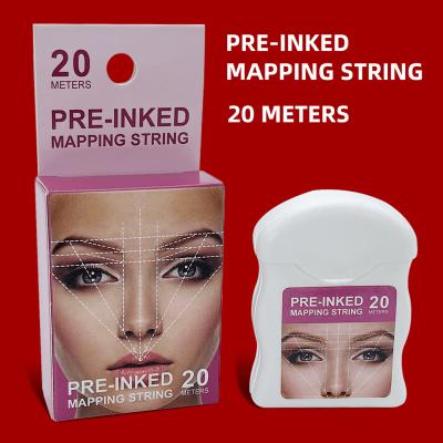 China Microblading PMU Eyebrow Measure pmu 20m High Quality Eyebrow Pre Inked Mapping String white line ruler Eyebrow Thread For Eyebrow Position for sale