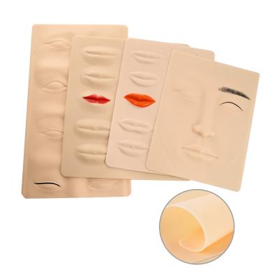 China High Quality Silicone Practice Skin 5D Practice Skin White Tattoo Practice Skin Forehead, Eye & Lip Practice Skin 3D Tattoo Practice Skin tattoo silicone material for sale