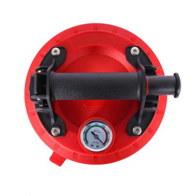 China Industrial Heavy Duty Glass Marble Silicone/Rubber Floor Steel Plate Glass Tile Stainless Lifter 8inch Suction Cup With Pressure Gauge for sale