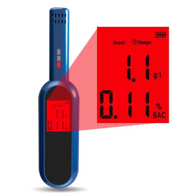 China Handgrip Density Detector Breath Alcohol Concentration Gas Breathalyzer Tester Portable LCD Digital Alcohol Meter 185*43*25mm for sale