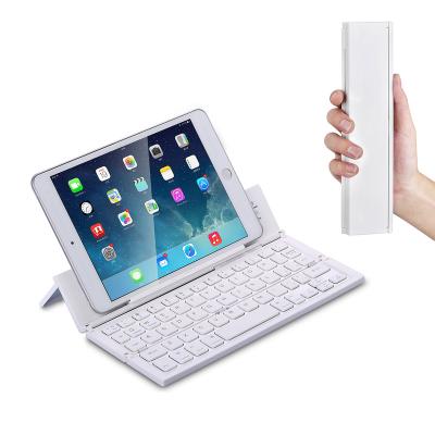 China Portable Wireless Numeric Keypad Wireless Folding Keyboard With Stand Pocket Rechargeable Keyboard For Android for sale