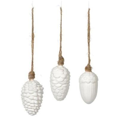 China Ceramic Cone Home Decorations White Pine Plain Decoration Ornaments for sale