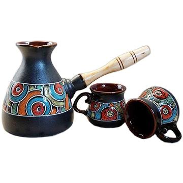 China Viable Ceramic Coffee Set With 2 Coffee Cup Kitchen Turkish Coffee Set for sale