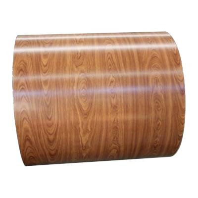 China Wholesale Decoration China Color Manufacture Wood Grain Color Coated Aluminum Strip Coil for sale