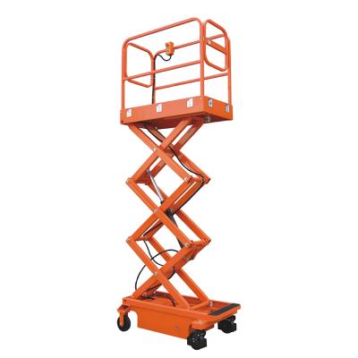 China SJY Hotels Electric Lift Platform Scissor Maintenance Platform Aerial Work Cage for sale