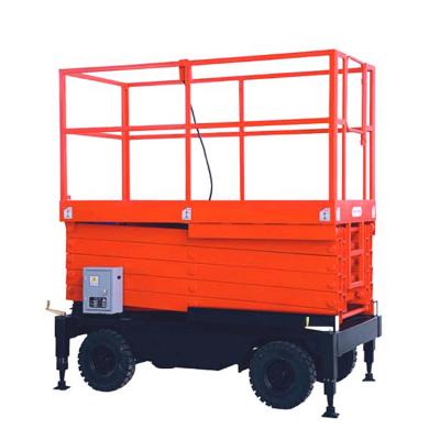 China Hotels SJY Electric Scissor Lift Aerial Platform Maintenance Cage Aerial Work Platform for sale