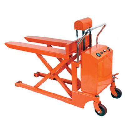 China EQSD Hotels Electric Fork Truck Warehouse Scissor Lift Scissor Skid Stacker for sale