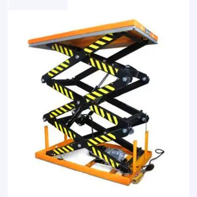 China HT Electric Scissor Table Hotels Multiple Lift Platform Hydraulic Elevating Scissor Table Lift for sale