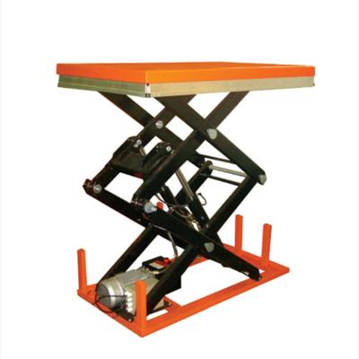 China Hotels ETW Stationary Electric Double Platform Scissor Lift Table for sale