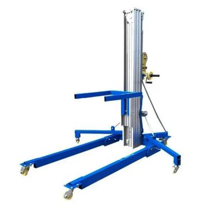 China Hotels LGA Material Manual Aluminum Stacker Lift Hand Winch Forklift for sale