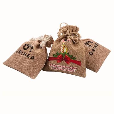 China Custom High Quality Jute Drawstring Gift Bag Burlap Coffee Beans Grain Coffee Beans Corn Packing Bag for sale