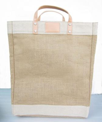 China Promotional Customized Reusable Grocery Tote Eco-Friendly Jute Shopping Bag Supermarket Tote Wholesale Promotional Customized Reusable Supermarket Grocery Jute for sale