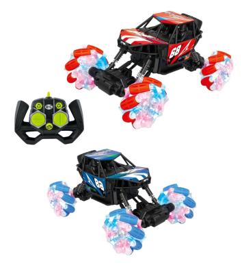 China 1:16 App Controlled 2.4G With Stunt Light Car 4WD Drift Climbing RC Car For Kids Off Road Remote Control Car With Light for sale