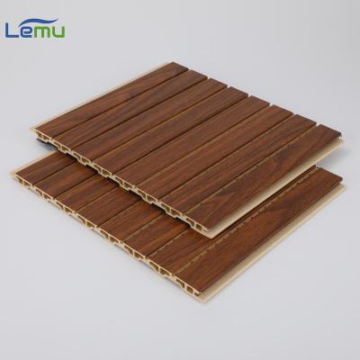 China Modern Interior Decoration Sound Proof Materials Panel Sound Absorbing Wood Grooved Wall Panel for sale