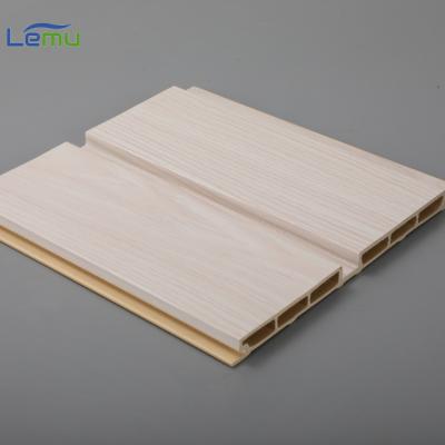 China Modern Home Light Luxury Modern Decorative Wood Strip Siding Square Covered Bath Integrated Wall Panel for sale