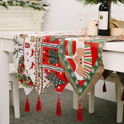 China Creative New Knitted Decoration Table Cloth Table Runner Christmas Table Cloth Christmas Home Decor Home Dress for sale