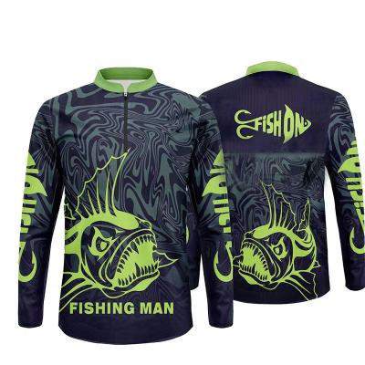 China Custom Antibacterial Polyester Print Sublimation Design Your Own Quick Dry UV Protection 1/4 Zipper Fishing Tank Top For Men for sale