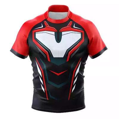 China 100% Polyester Antibacterial Sublimated Print Cheap High Quality Team Set Rugby Tank Tops For Men for sale