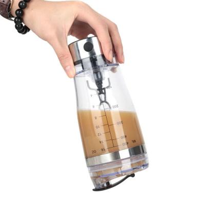 China Promotional Gift Electric USB Rechargeable Self Stirring Cup Protein Shaker Coffee Milk Powder Shaker Custom Water Bottle for sale