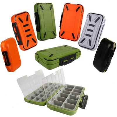 China Universal So-Easy Double Sided Fishing Tackle Box 12 Compartments Bait Lure Hook Storage Box Fishing Accessories Storage Plastic Case for sale