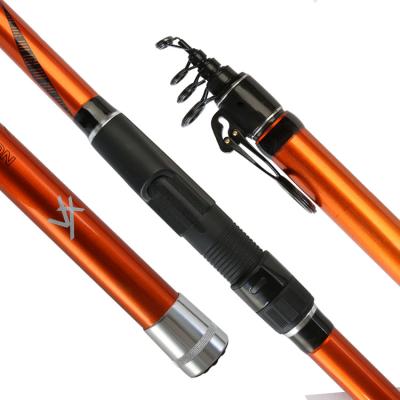 China 520g 4 Section Telescopic Reel 420cm Carbon Hanhigh Fishing Rod Portable Telescopic Fishing Rod for sale