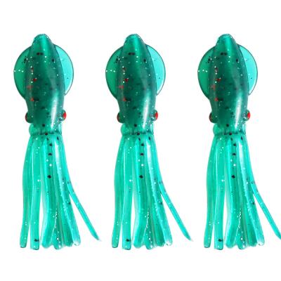 China Vivid Fish Swimming Action Fishing Lures Squid Hanhigh Fishing Lure Lure 7cm Glow 14g/bag Octopus Squid Plastic Soft Fishing Skirts Lure Tackle for sale