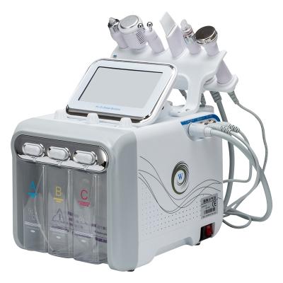 China Pigment Removal H2O2 6 In 1 Hydra Oxygen Jet Peeling Bubbles Small Hydrodermabrasion Facial Machine for sale