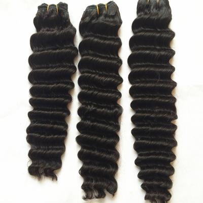 China Deep Wave Bundle Deals Young Girls Natural Black Color Virgin Unprocessed Eurasian Deep Wave Hair Extension for sale