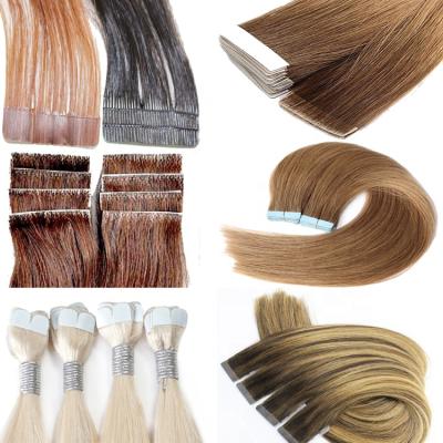 China Wholesale Price Silky Straight Wave Tape In Straight Hair Double Drawn Tape Hair Extensions for sale