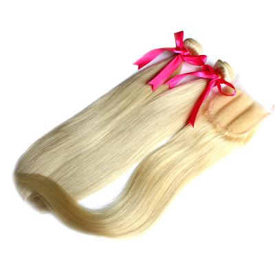 China Can be hair supplier wholesale 613 russian blonde hair bundles double dyed hair extension for sale