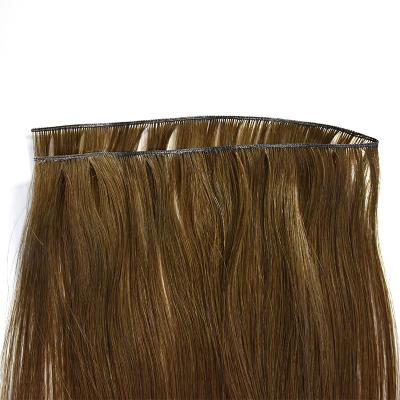 China High Quality Mini Flat Weft Genius Weft Double Drawn Virgin Silky Straight Wave Hair for sale