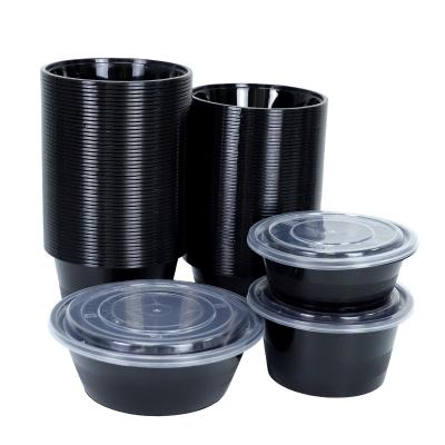 China Freshness Preservation Design Stackable Fast Food Plastic Containers 300ml 400ml 560ml 800ml 1000ml With Disposable Lids for sale