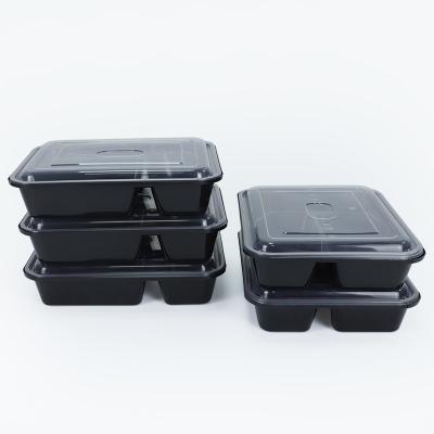 China Good Quality 1100ml 37oz Disposable Dishwasher Safe Food Storage 150 PCS/CTN Viable Plastic Food Container for sale