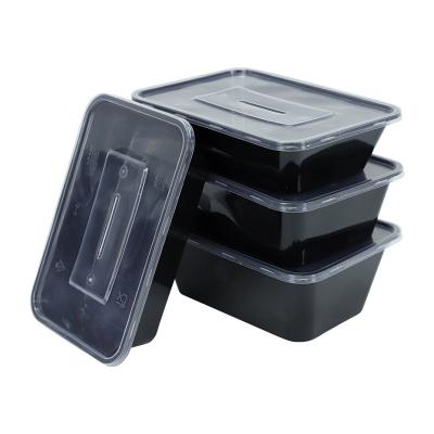 China Freshness Preservation Food Grade Fast Food Rectangular PP Take Out Box Plastic Disposable Food Container for sale