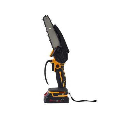 China Wood Saw Factory Price OEM 4/6 inch Battery lithium Chainsaw Portable Cordless Mini electric chainsaw Color Logo Customized for sale